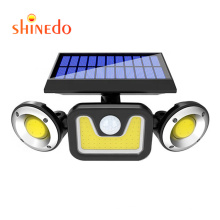 3 Head 83 LEDS Motion Sensor Security Lights Solar Security Light Outdoor  Adjustable Flood Lights Spotlights 270 Rotatable